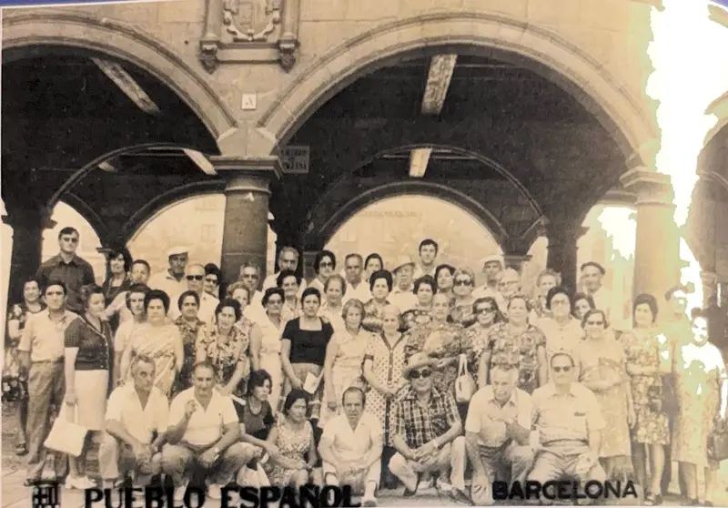 Excursión de verano al Pueblo Español de Barcelona (14-8-1974).