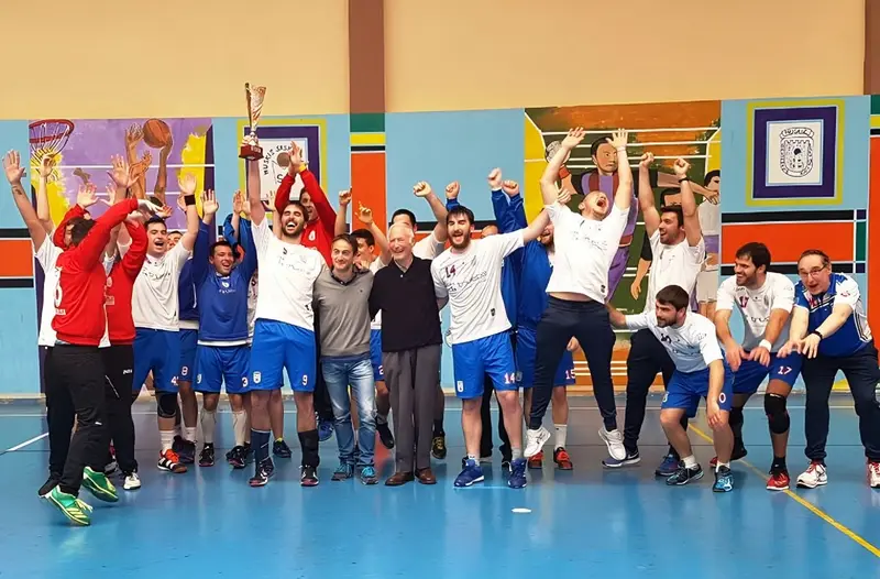 Sénior masculino, campeón de Bizkaia (8-4-2018).