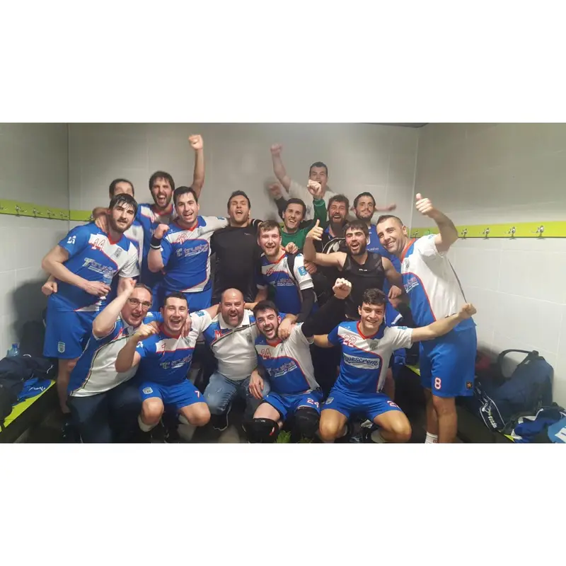 La celebración del segundo ascenso a Liga Vasca (2017-18).