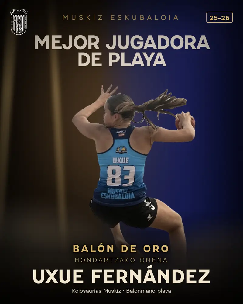 Beach · Best female player: Uxue Fernández